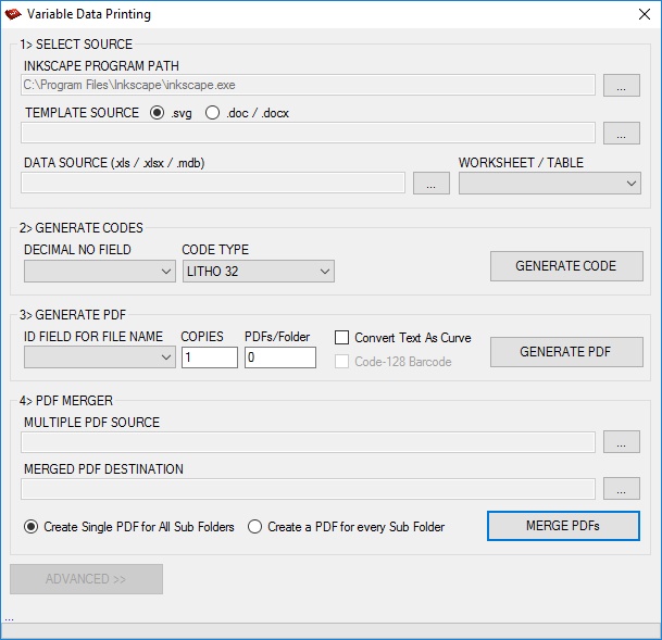 Variable Data Printing Features